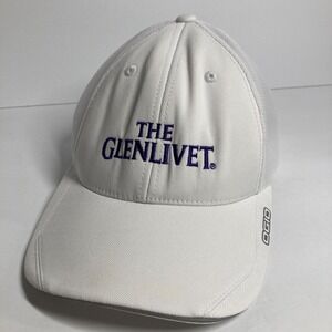 The Glenlivet Scottish Whisky Cap Hat White Adult Fitted S/M Ogio Endurance